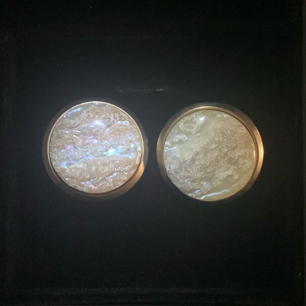 Vintage stone clip on earrings
